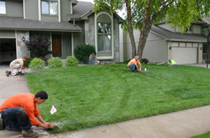 our techs are doing a sprinkler repair in League City TX